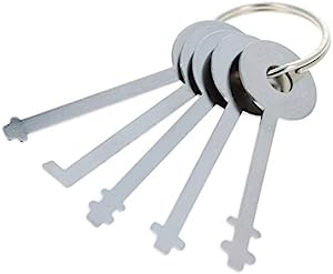 5 Piece Replacement Warded Skeleton Lock Key Set