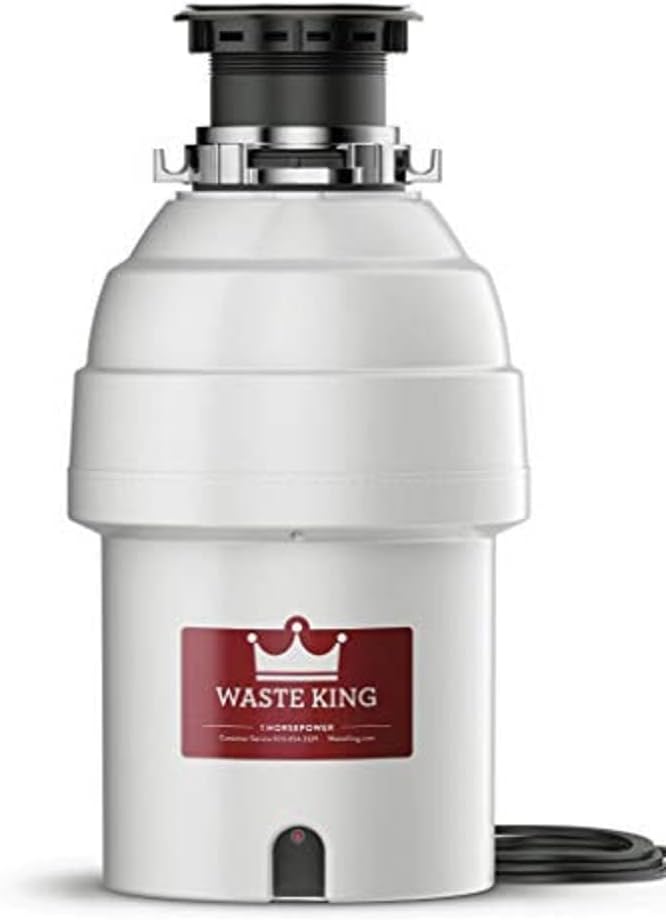 Waste King 1 HP Garbage Disposal with Power Cord, Food [...]