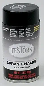 Flat Black Spray Testors Enamel Plastic Model Paint