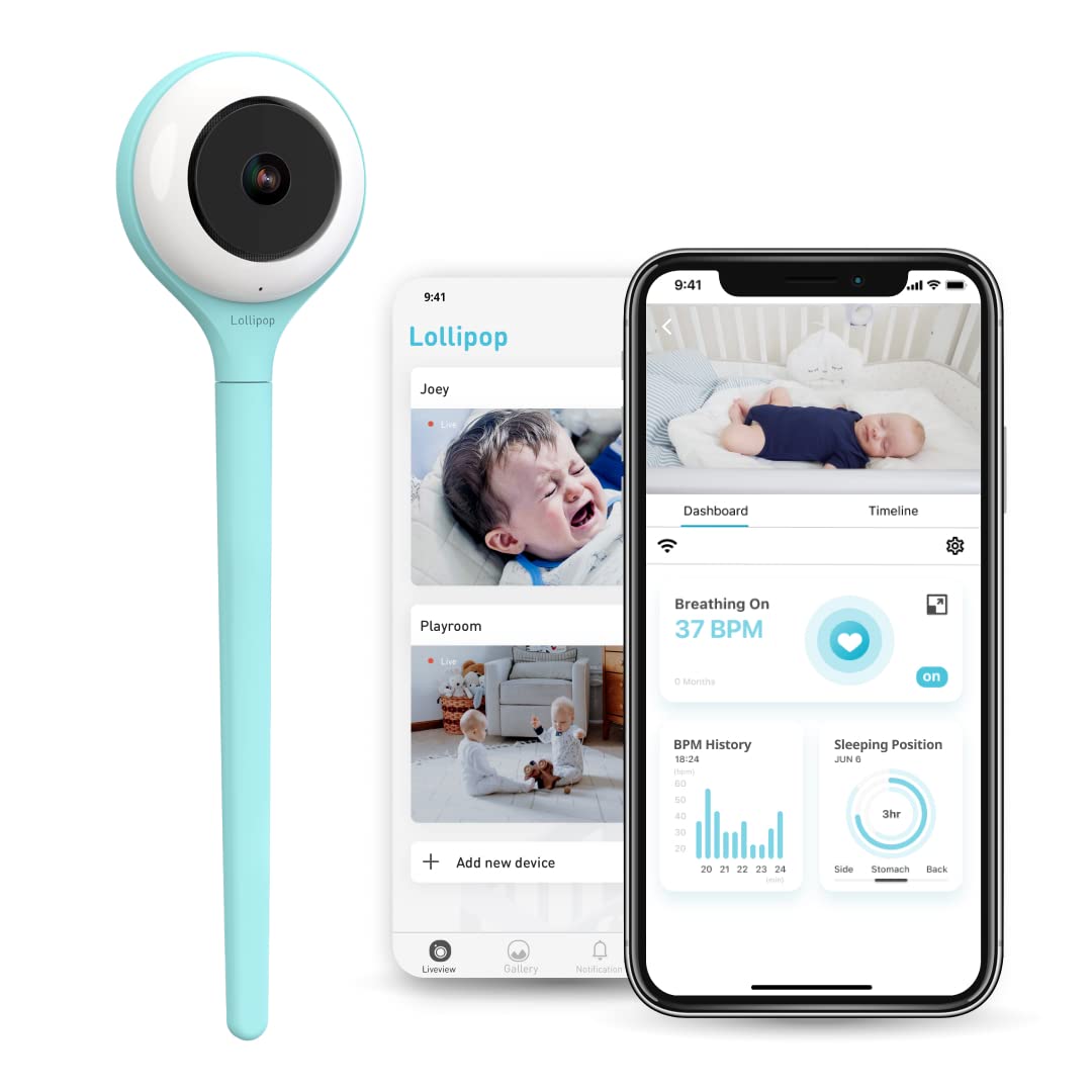 Lollipop Baby Monitor (Turquoise) - with Contactless [...]