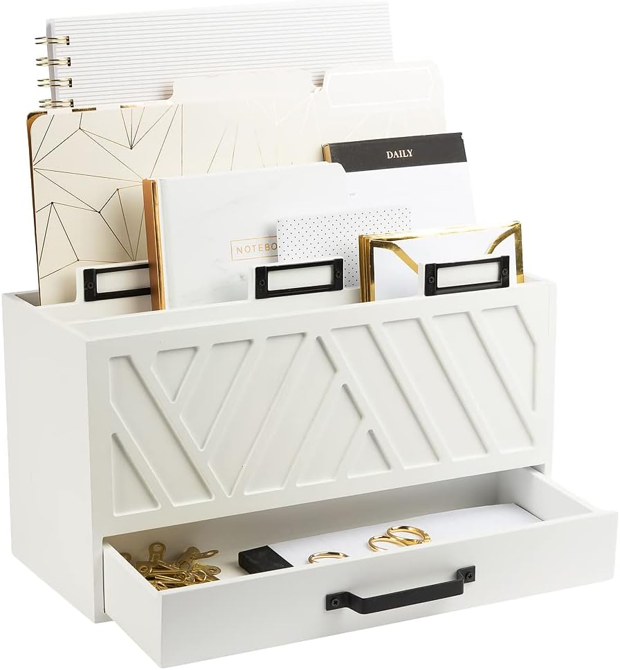 White Mail Organizer Countertop for Desk - Desktop [...]