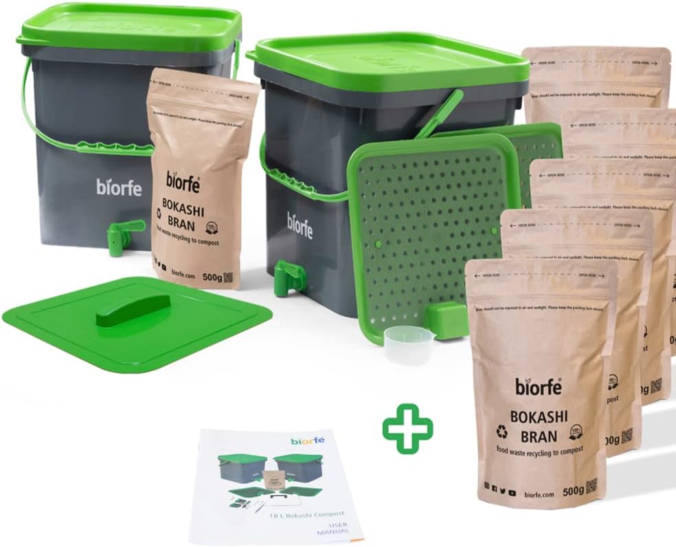 Biorfe 2 Bucket Bokashi Compost Starter Kit, All [...]