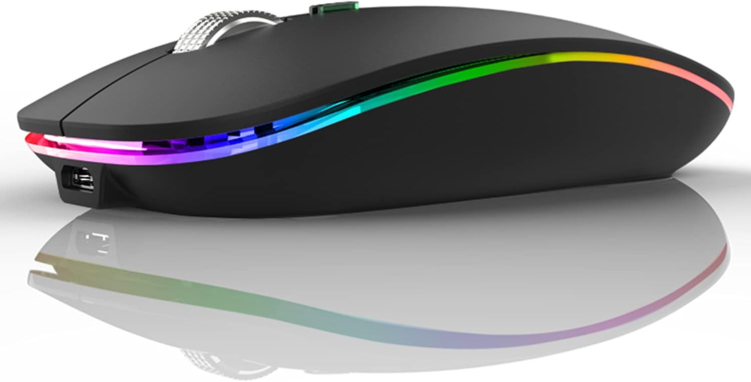 Uiosmuph LED Wireless Mouse, G12 Slim Rechargeable [...]