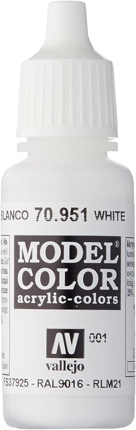 Vallejo White Model Color 2 Paint, 17ml