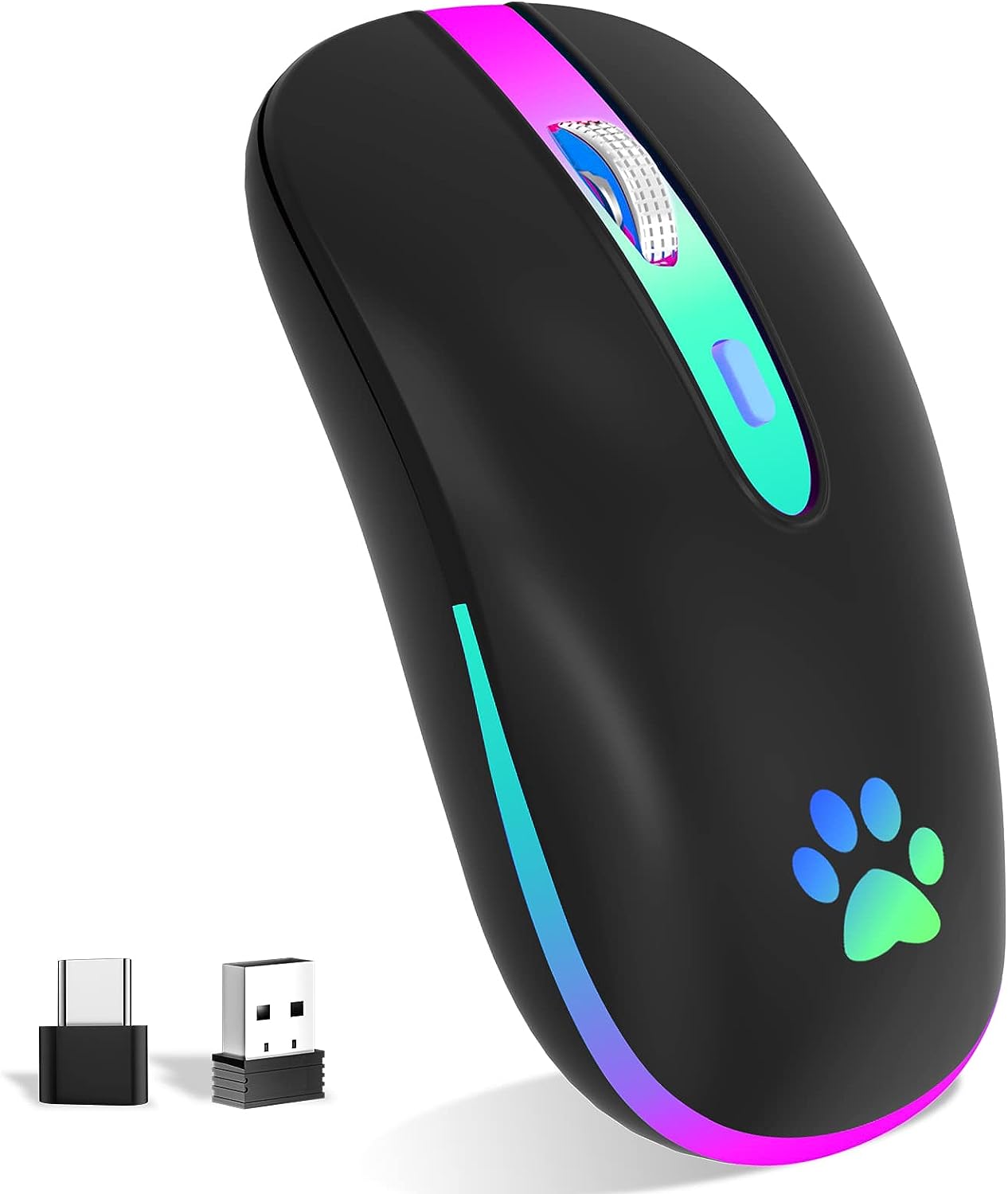 FUWANG Wireless Mouse,Rechargeable LED Wireless [...]