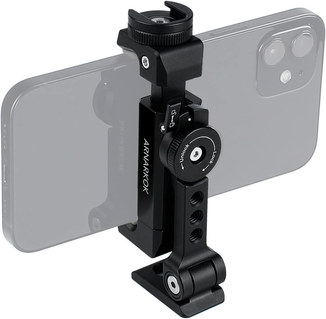 2 in 1 Metal Phone Tripod Mount+Rotating Cold Shoe [...]
