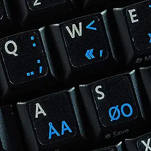 Programmer Dvorak Keyboard Sticker with Blue Lettering [...]