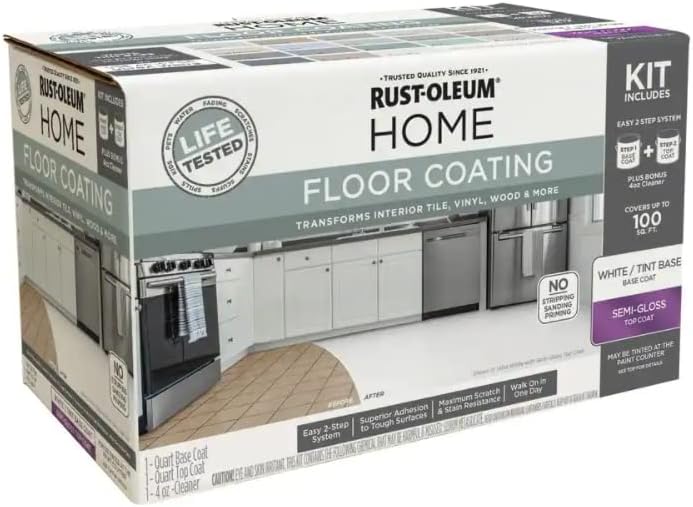 Rust-Oleum 100806 Home Floor Watercolor Coating Kit White