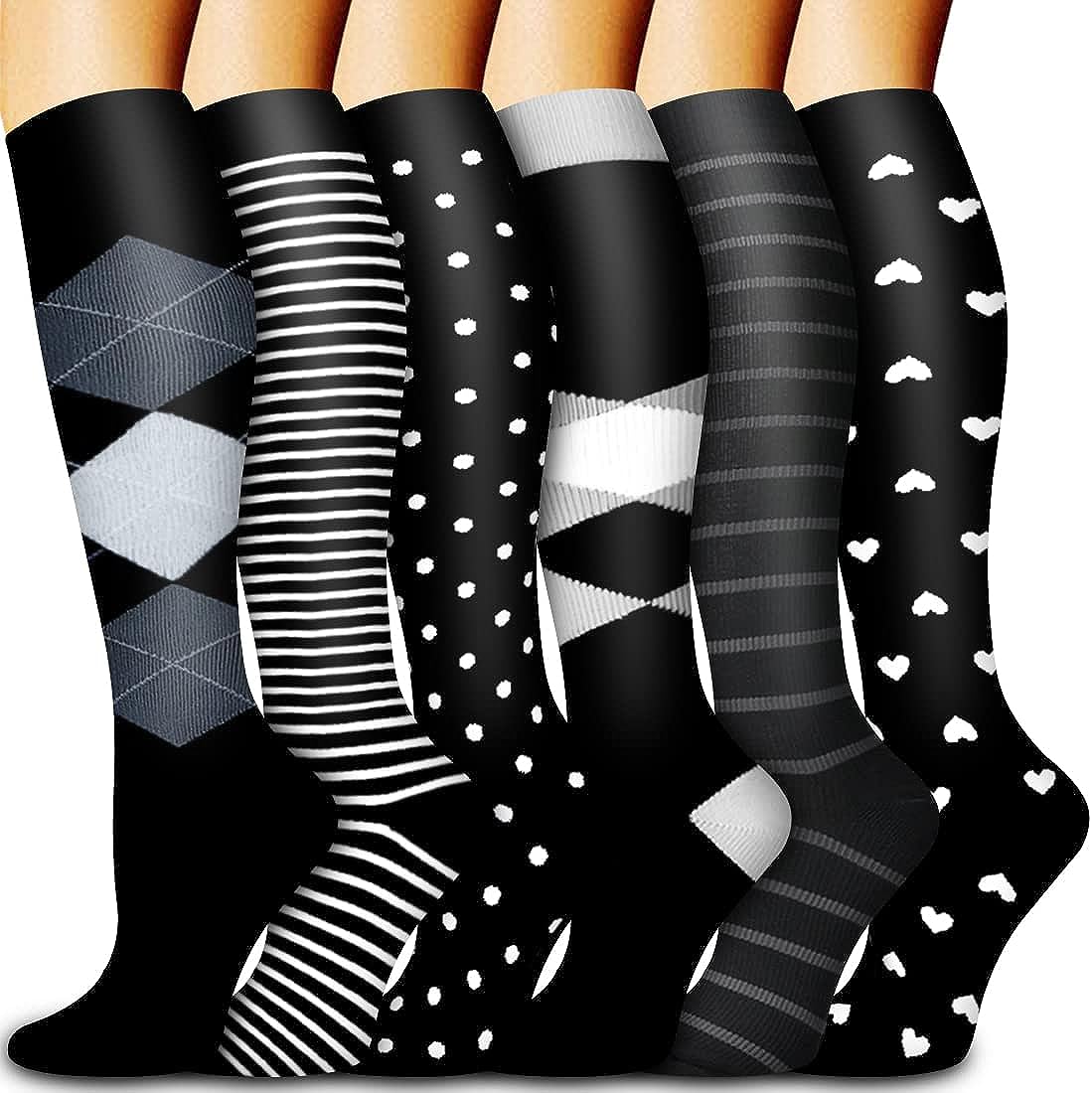 Bluemaple 6 Pack Copper Compression Socks for Women [...]
