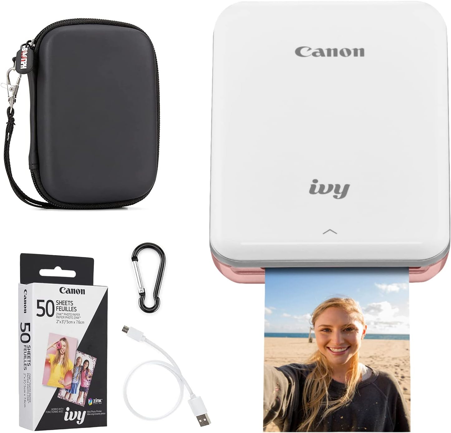Canon IVY Mini Printer + 60 Sheets of ZINK Photo Paper [...]