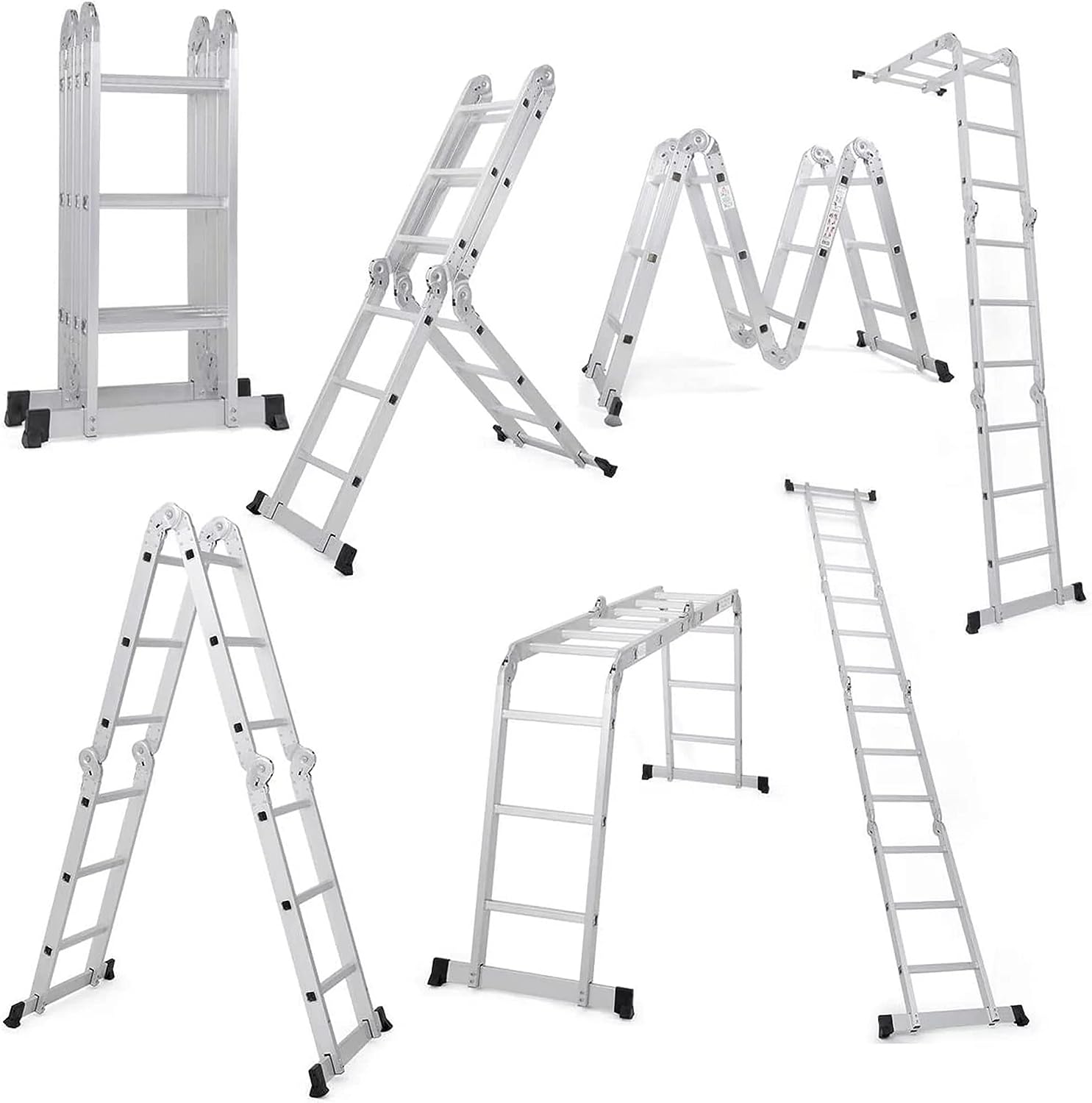 Winado Folding Ladder, 12.5FT Multi-Purpose Aluminium [...]