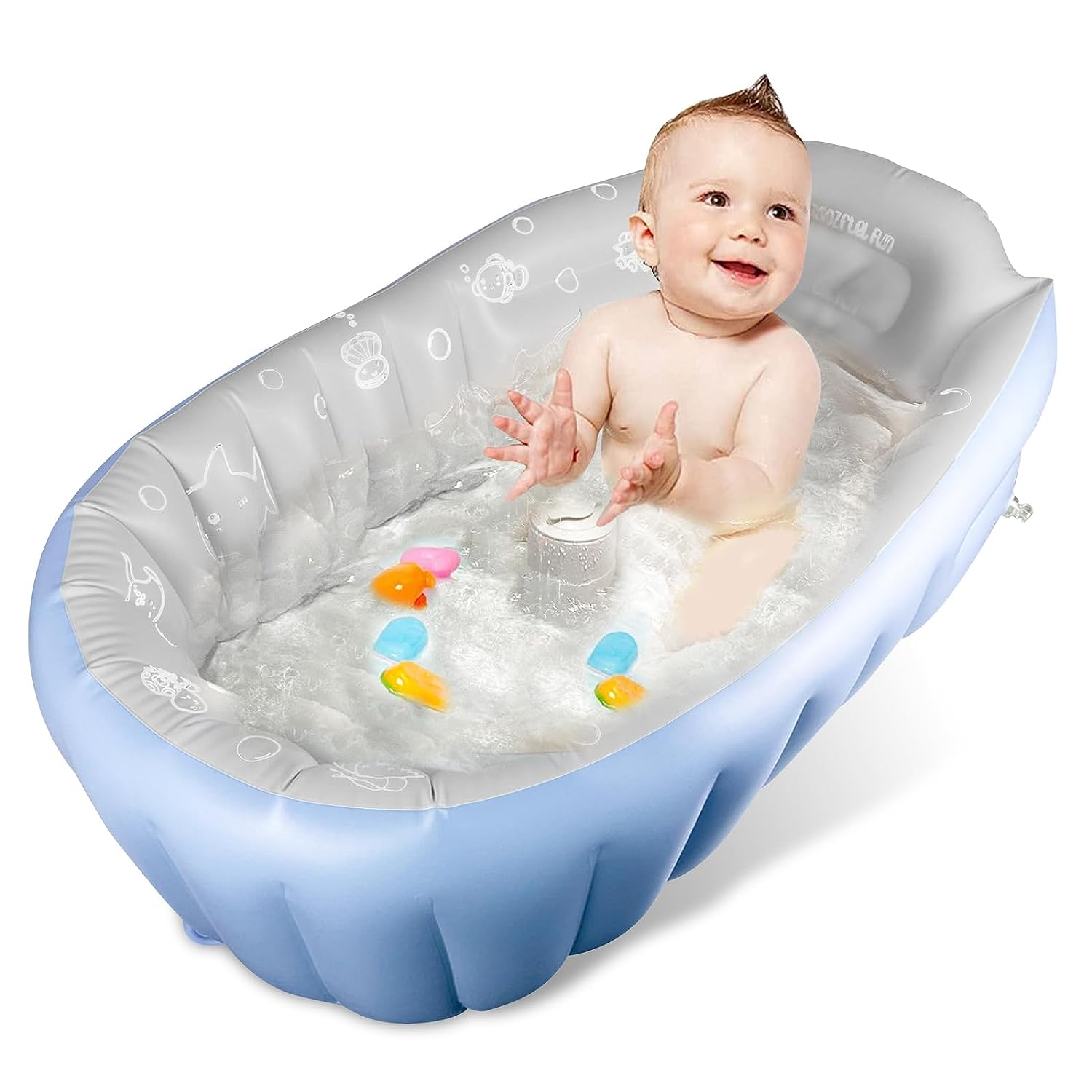 Rlozftel Baby Bath Tub, Inflatable Baby Bathtub with [...]