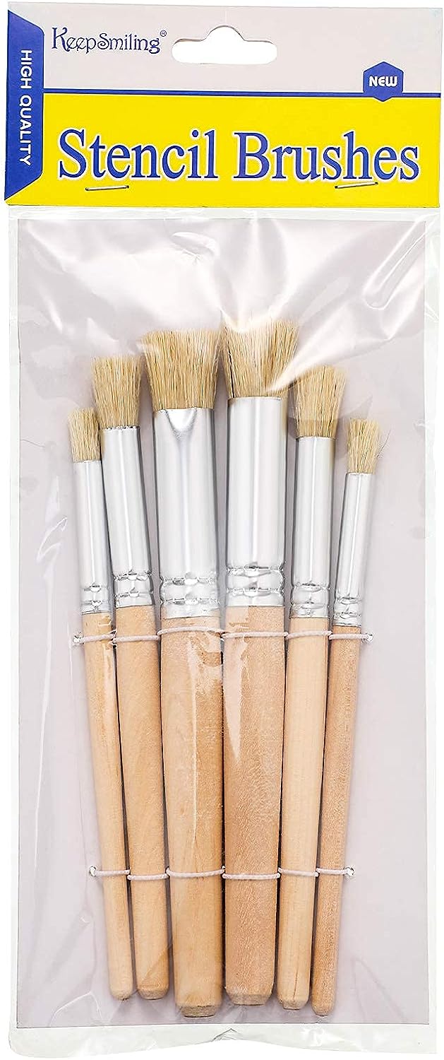 Wooden Stencil Brushes Natural Stencil Bristle Brushes [...]