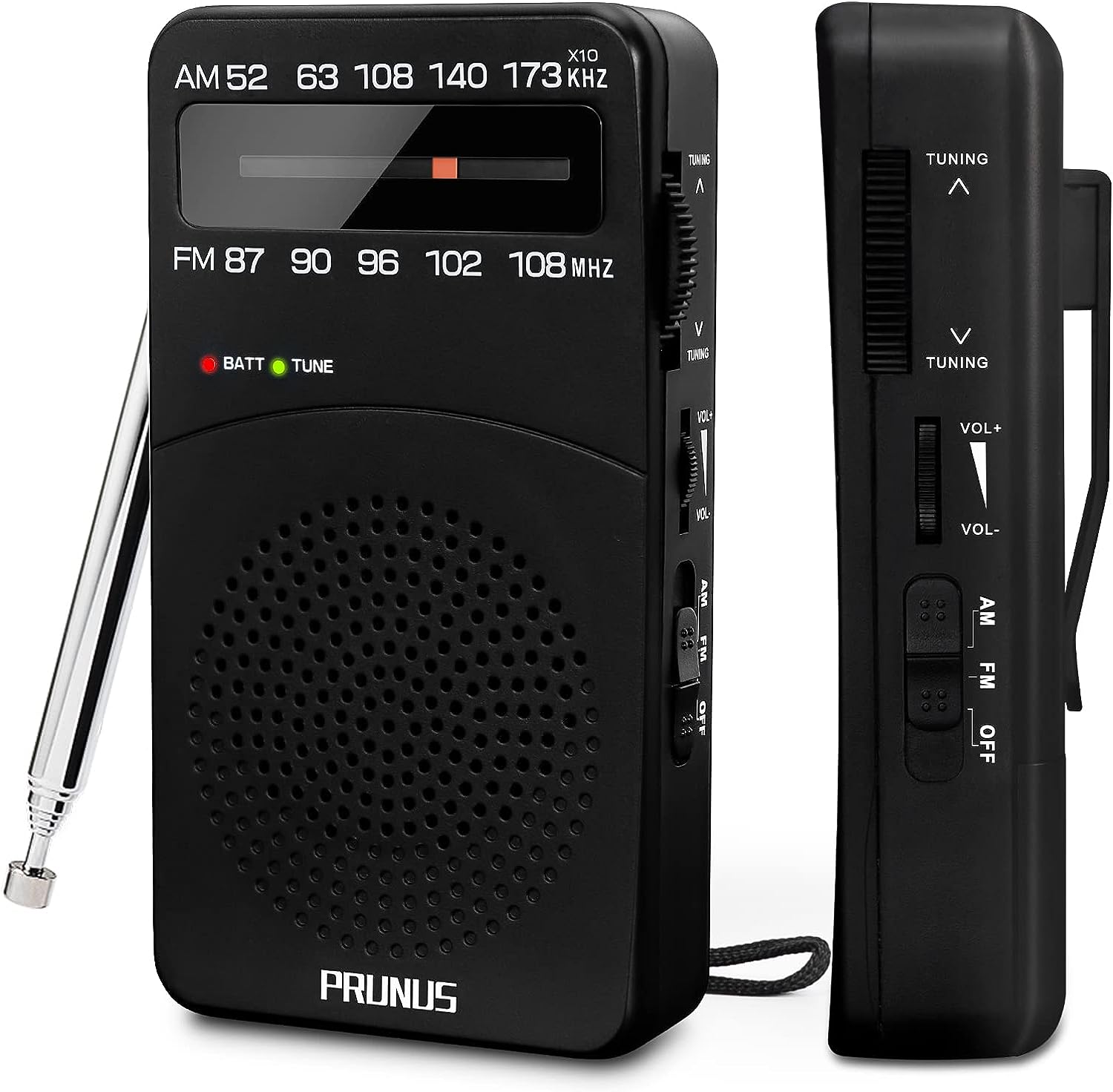 PRUNUS J-166 Portable Radio AM FM, Battery Operated [...]