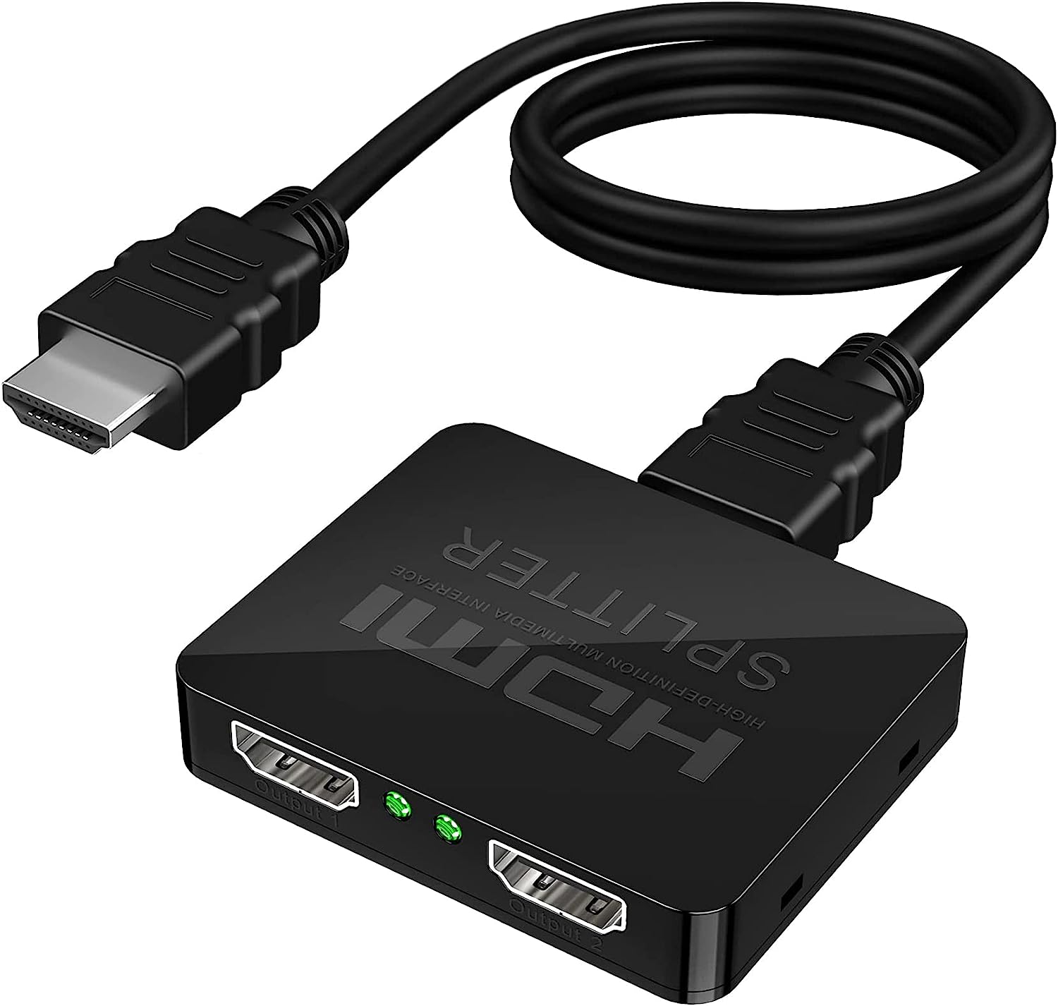 HDMI Splitter 1 in 2 Out 4K@60Hz with HDMI Cable, [...]