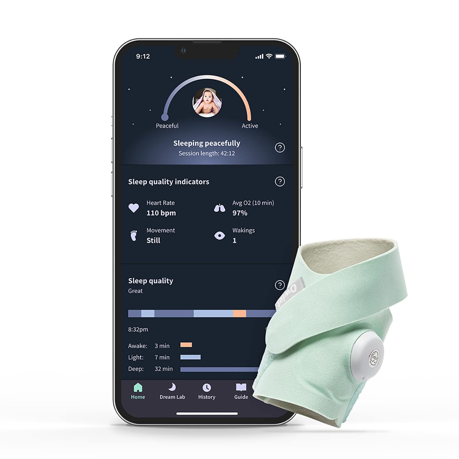 Owlet Dream Sock - Smart Baby Monitor - Foot Sensor to [...]