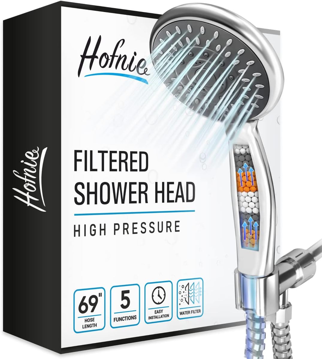 Filtered Shower Head with High Pressure, 5-Mode [...]