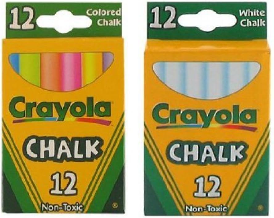 Crayola Chalk White & Colored 12-Pack (1 Pack of White [...]