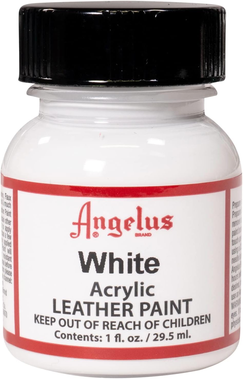 Angelus Acrylic Leather Paint, White, 1 oz