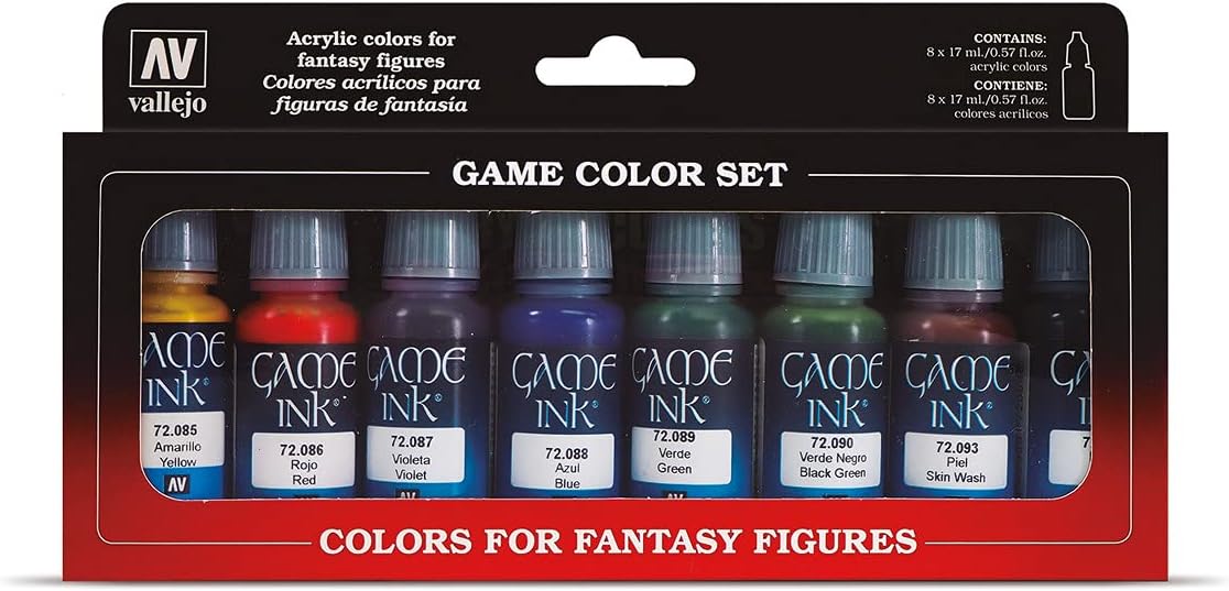 Vallejo Game Ink Paint Set (8 Color) Paint, 0.57 Fl Oz [...]