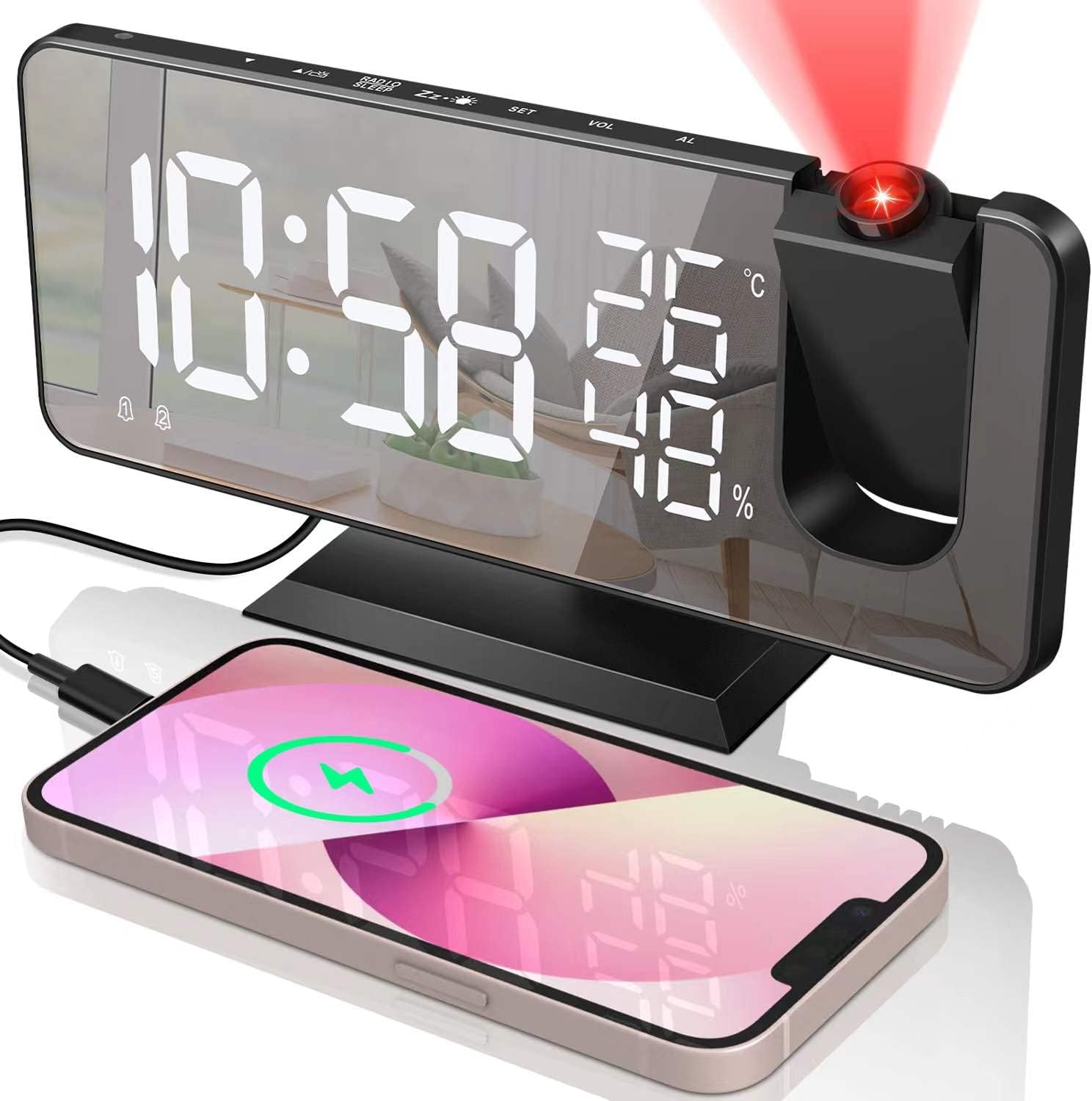 Newest 2022 Projector Alarm Clock for Bedroom Ceiling, [...]