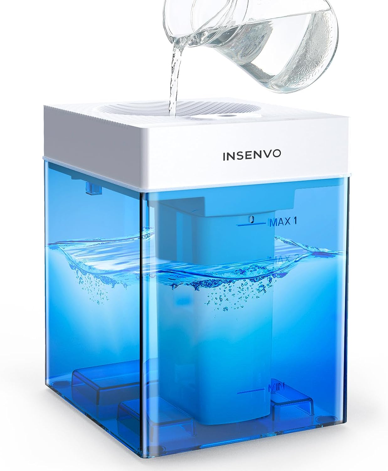 INSENVO Humidifier for Bedroom, 3L Top Fill Cool Mist [...]