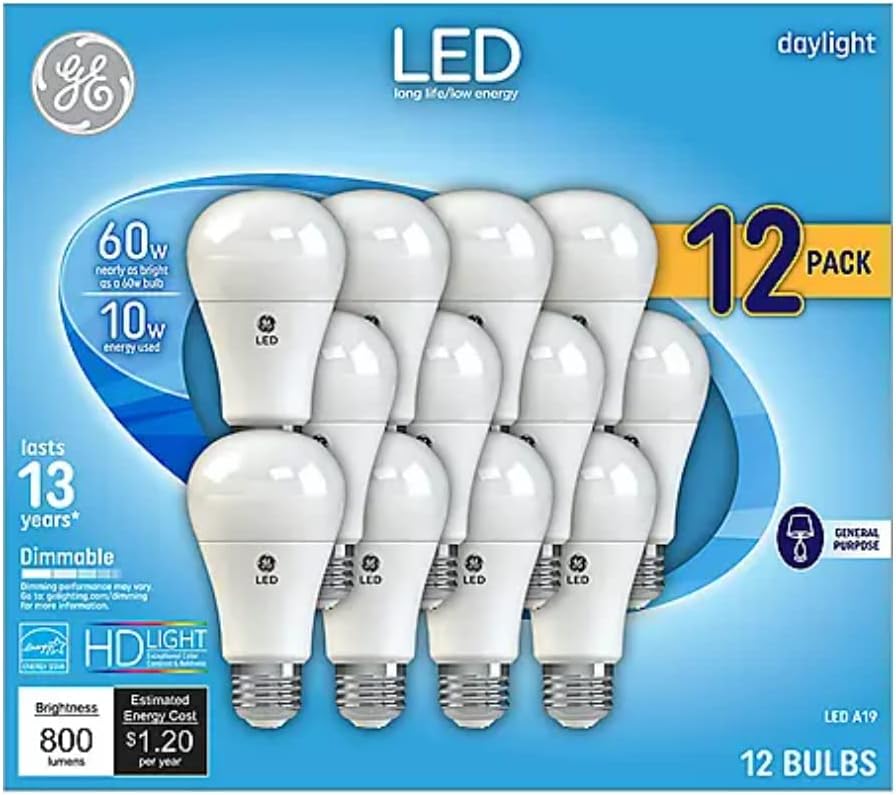GE Daylight 60 Watt Replacement LED Light Bulbs, [...]