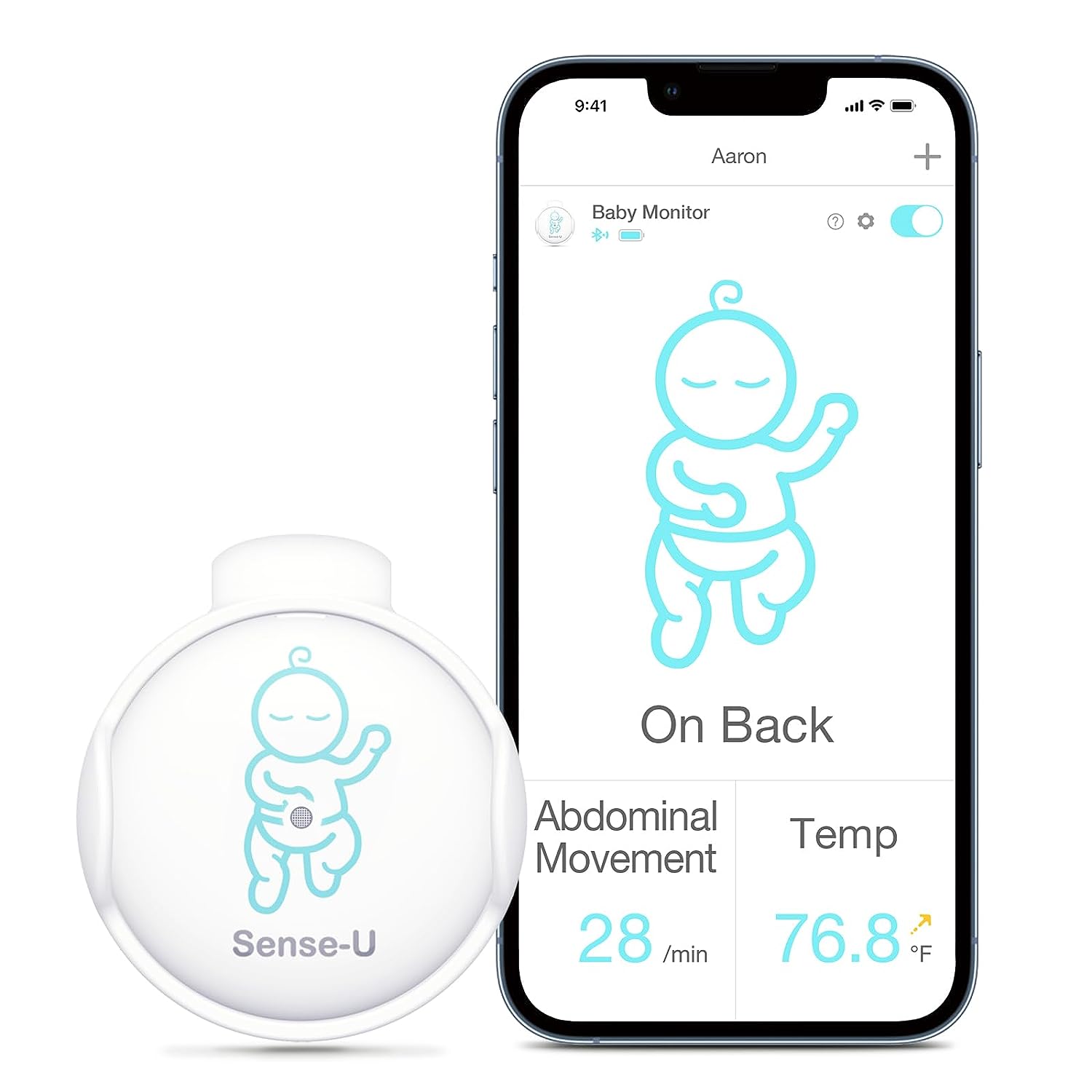 Sense-U Smart Baby Abdominal Movement Monitor - Tracks [...]
