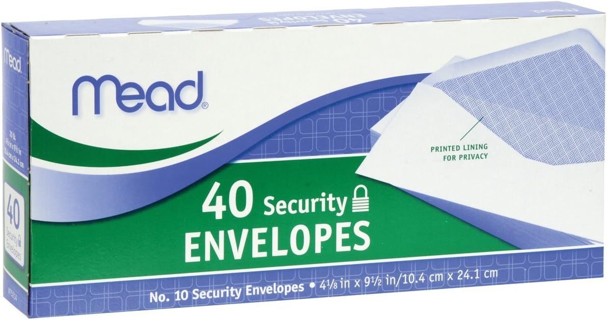 Mead #10 Envelopes, Security Printed Lining for [...]