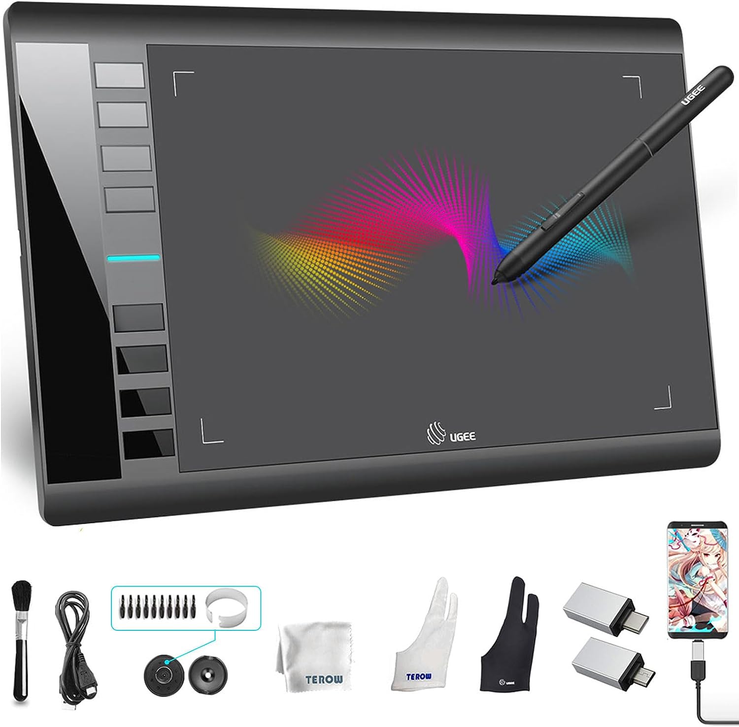 UGEE Graphics Drawing Tablet, M708 V2 10x6 Inch Ultra [...]