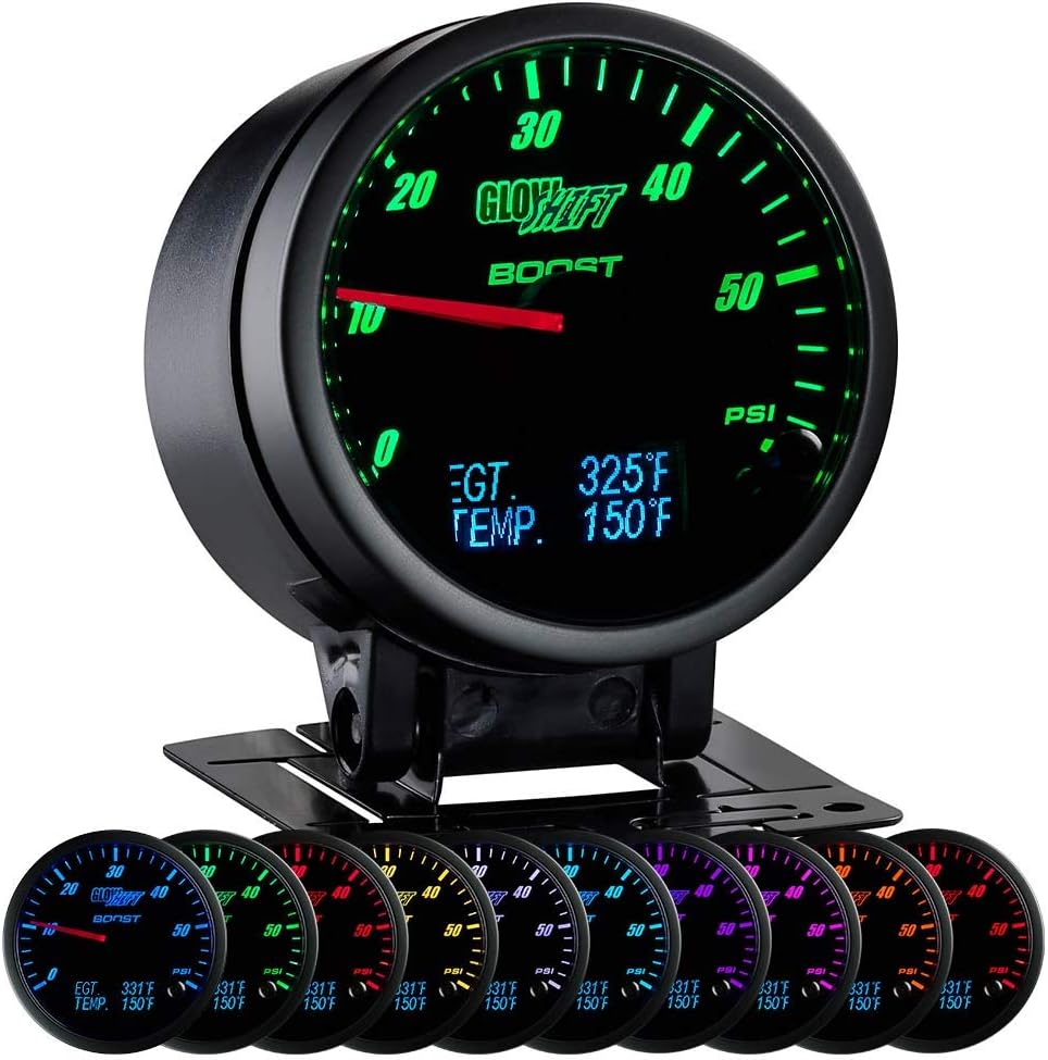 GlowShift 3in1 Analog 60 PSI Boost Gauge Kit with [...]