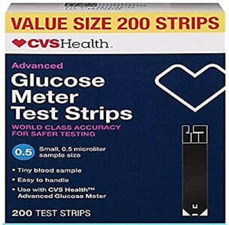 CVS Health Advanced Glucose Meter Test Strips, 200CT …