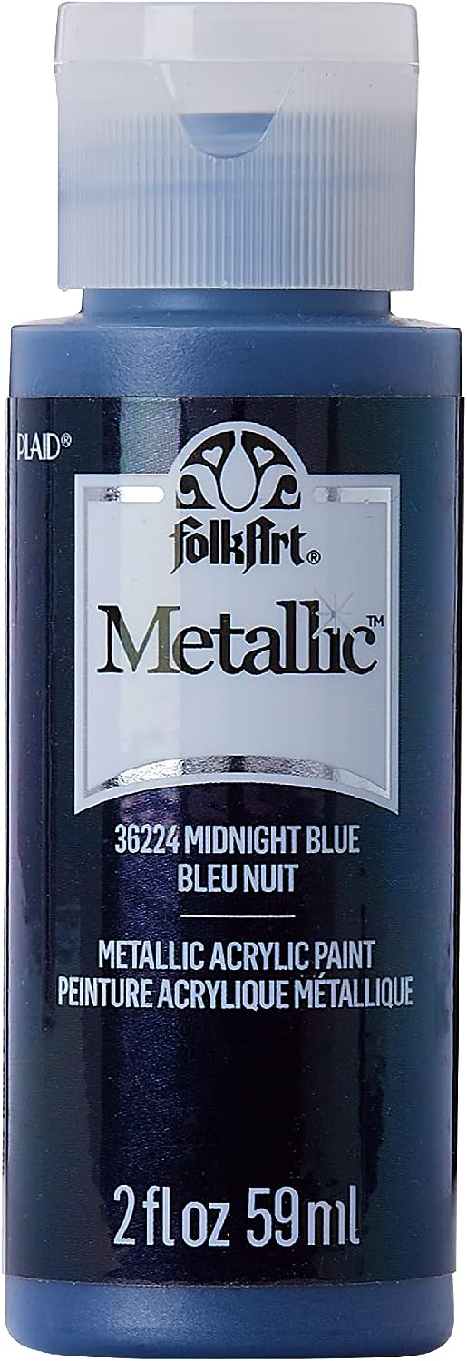 FolkArt Metallic Acrylic Craft Paint, Midnight Blue 2 [...]