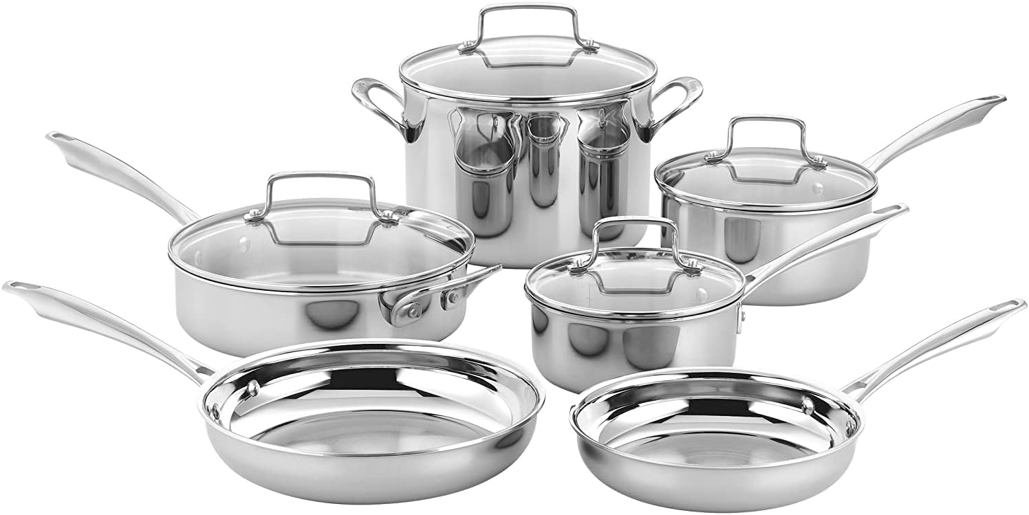 Cuisinart Classic Pots & Pans Set, 10 pcs Cookware Set [...]