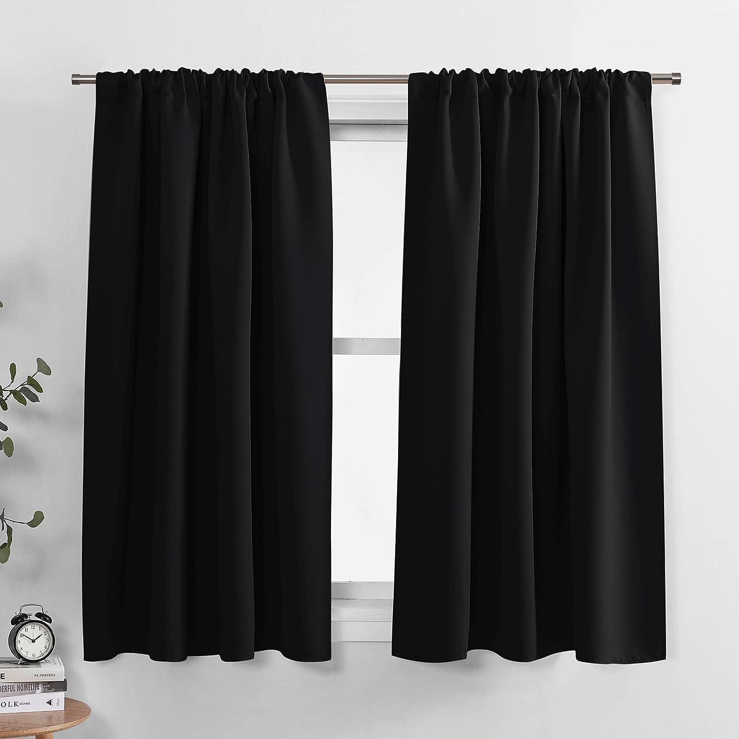 PONY DANCE Bedroom Blackout Curtains - Black Short [...]