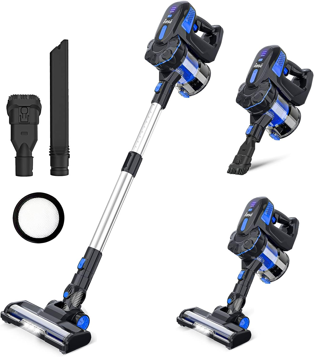 INSE Cordless Vacuum Cleaner, 6-in-1 Rechargeable [...]