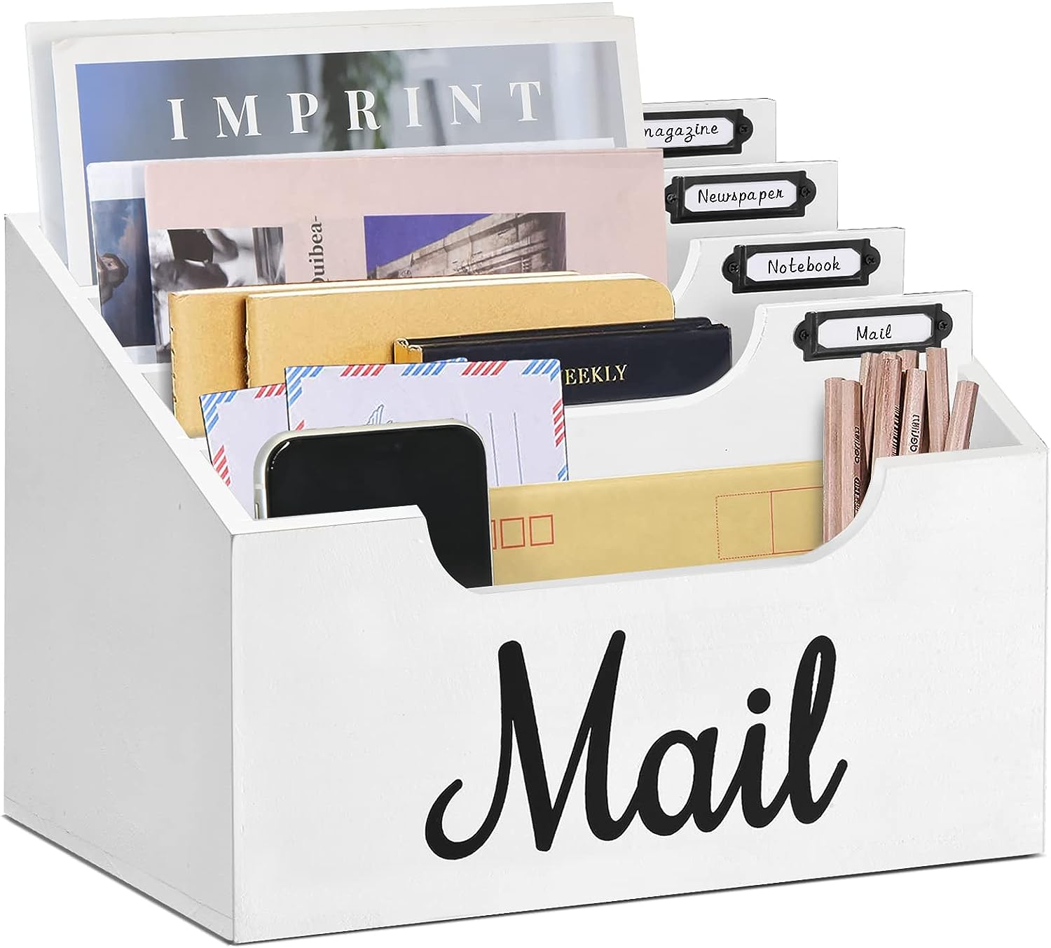 Rustic Mail Organizer Letter Sorter for Counter, Mail [...]