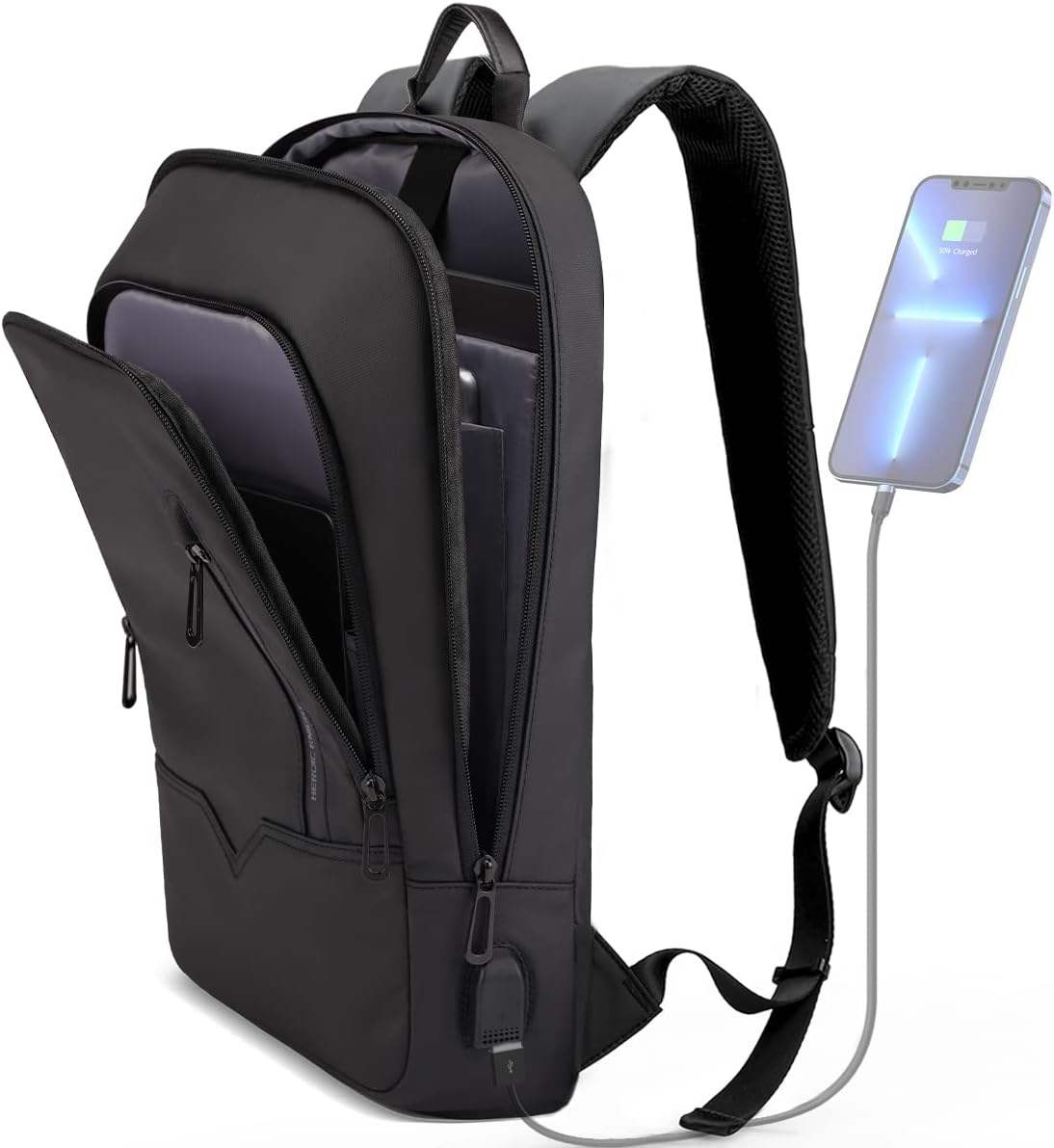 hk Backpack for Men Business Slim Backpack with USB [...]