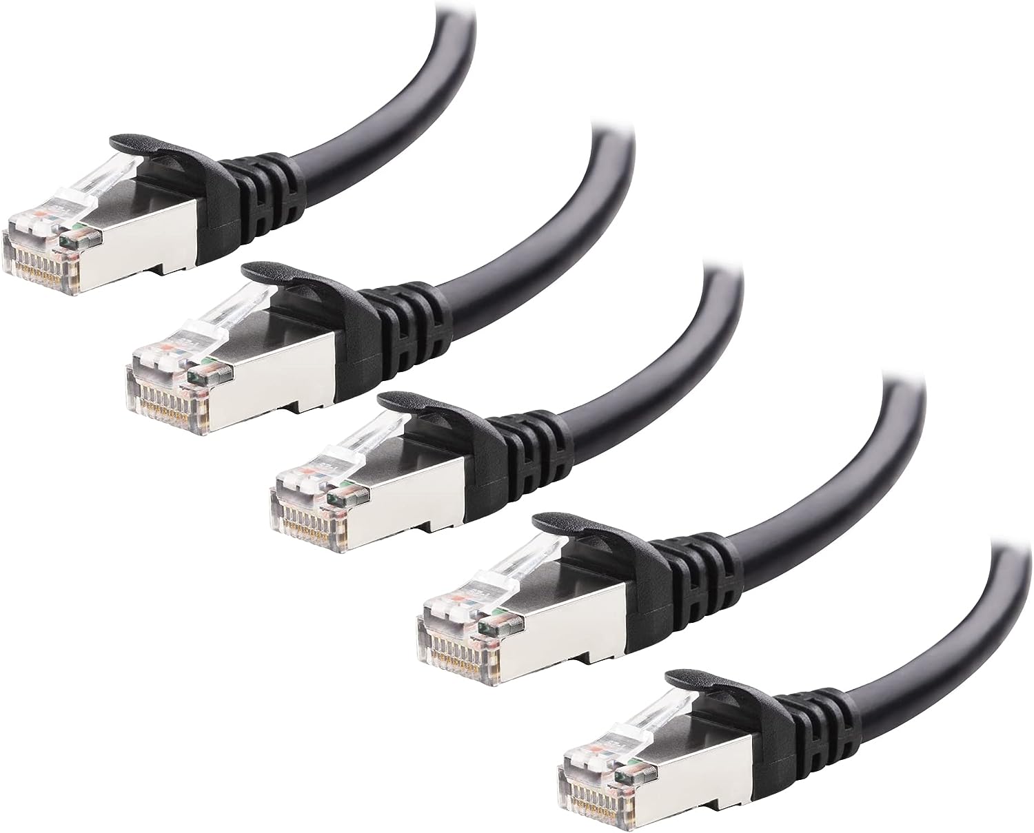 Cable Matters 10Gbps 5-Pack Snagless Shielded Cat6A [...]