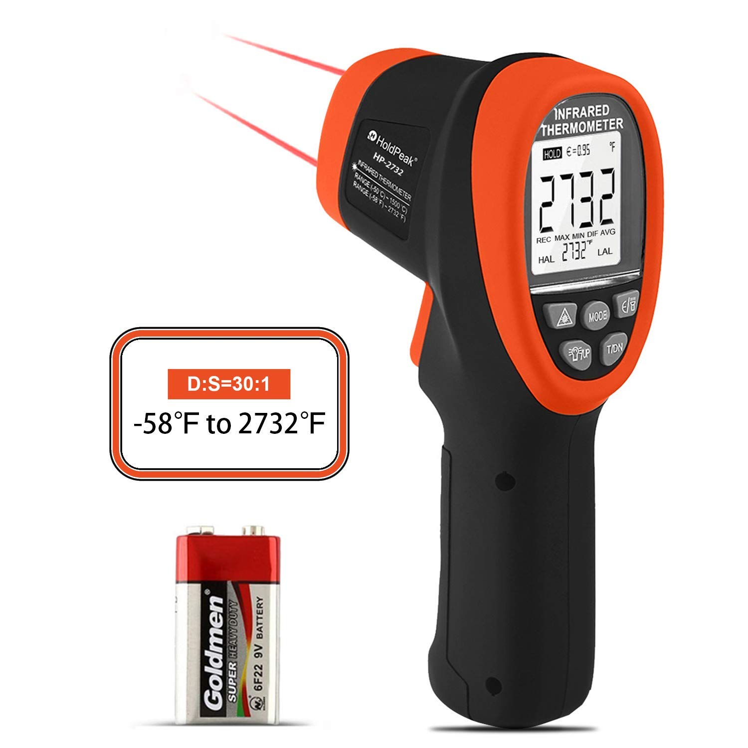 HOLDPEAK Infrared Thermometer HVAC Laser Temperature [...]