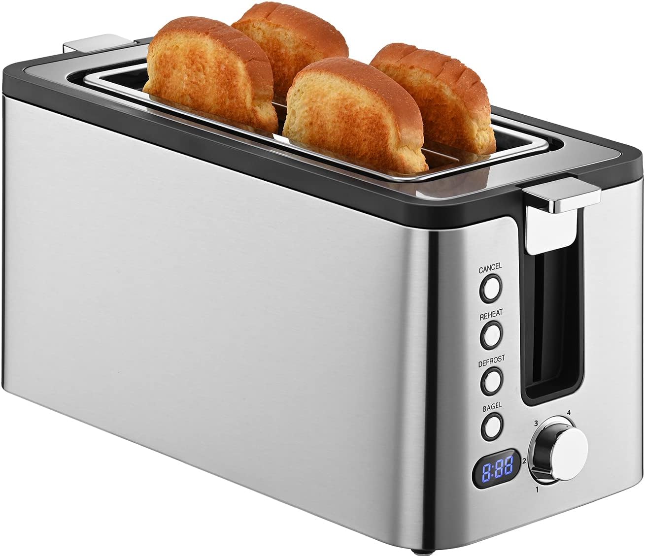 Mecity 4 Slice Toaster, Long Slot Toaster With [...]