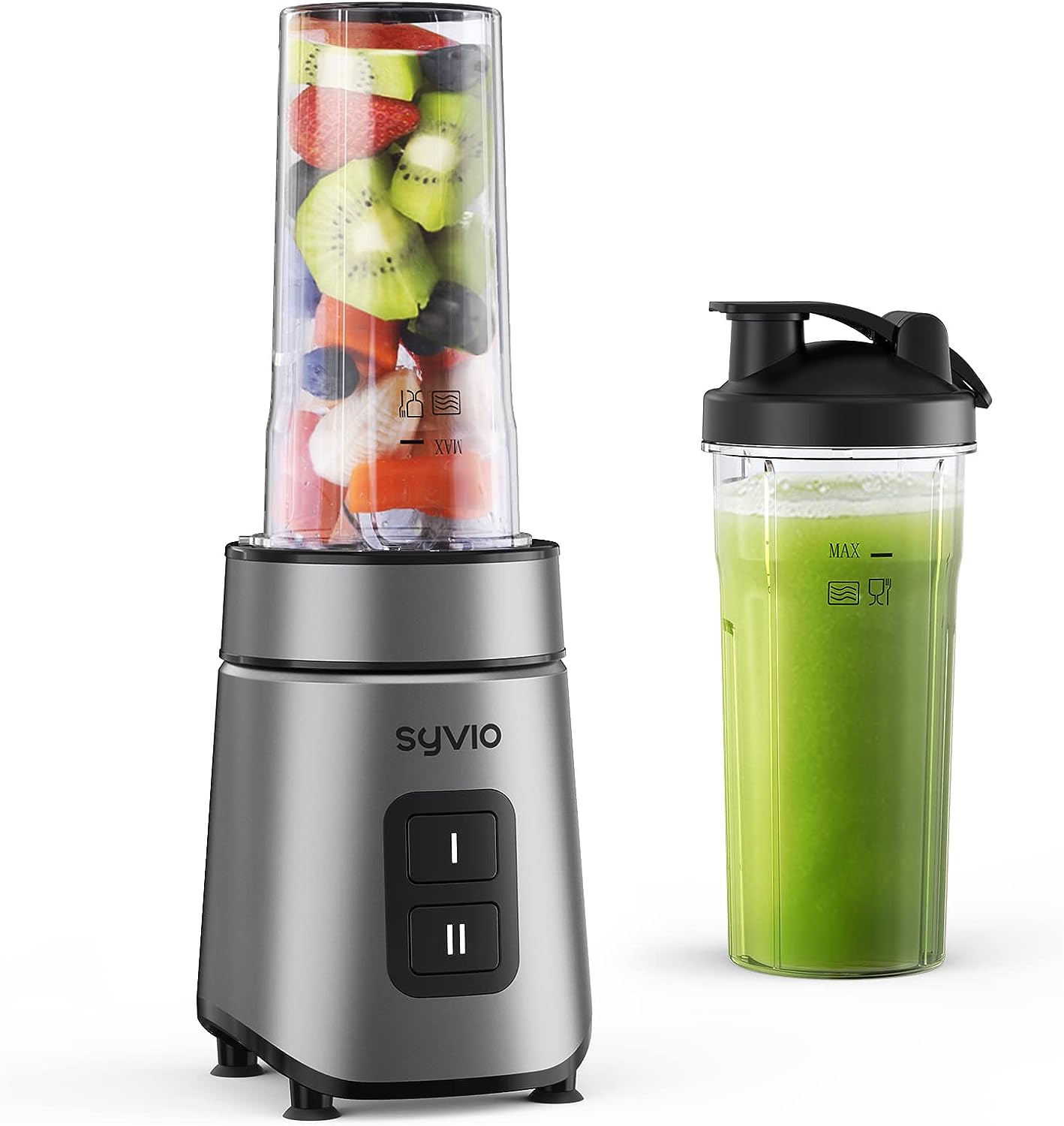 Syvio Blender for Shakes and Smoothies, 600W Personal [...]
