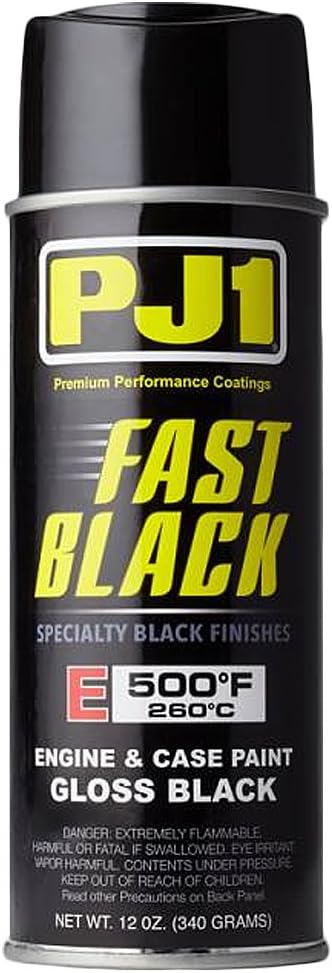 PJ1 16-ENG Gloss Black Engine Spray Paint (Aerosol), 12 oz
