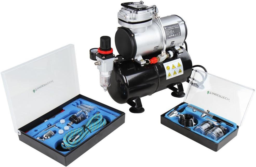 Timbertech Airbrush Kit With Compressor ABPST06 With 2 [...]