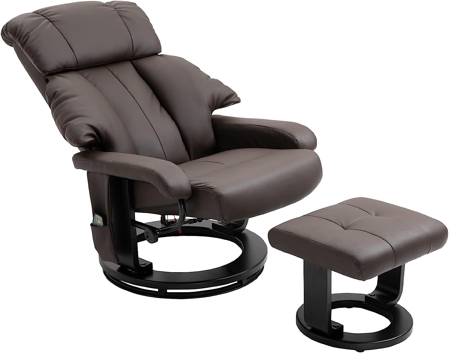 HOMCOM Recliner with Ottoman Footrest, Recliner Chair [...]