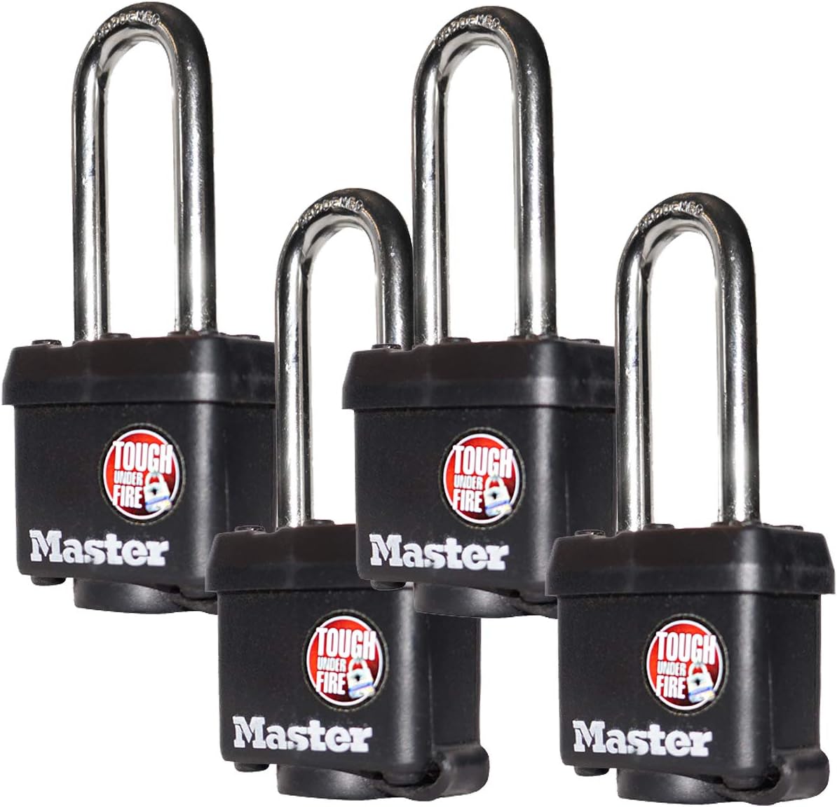Master Lock (4) Keyed Alike Padlocks w/Thermoplastic [...]