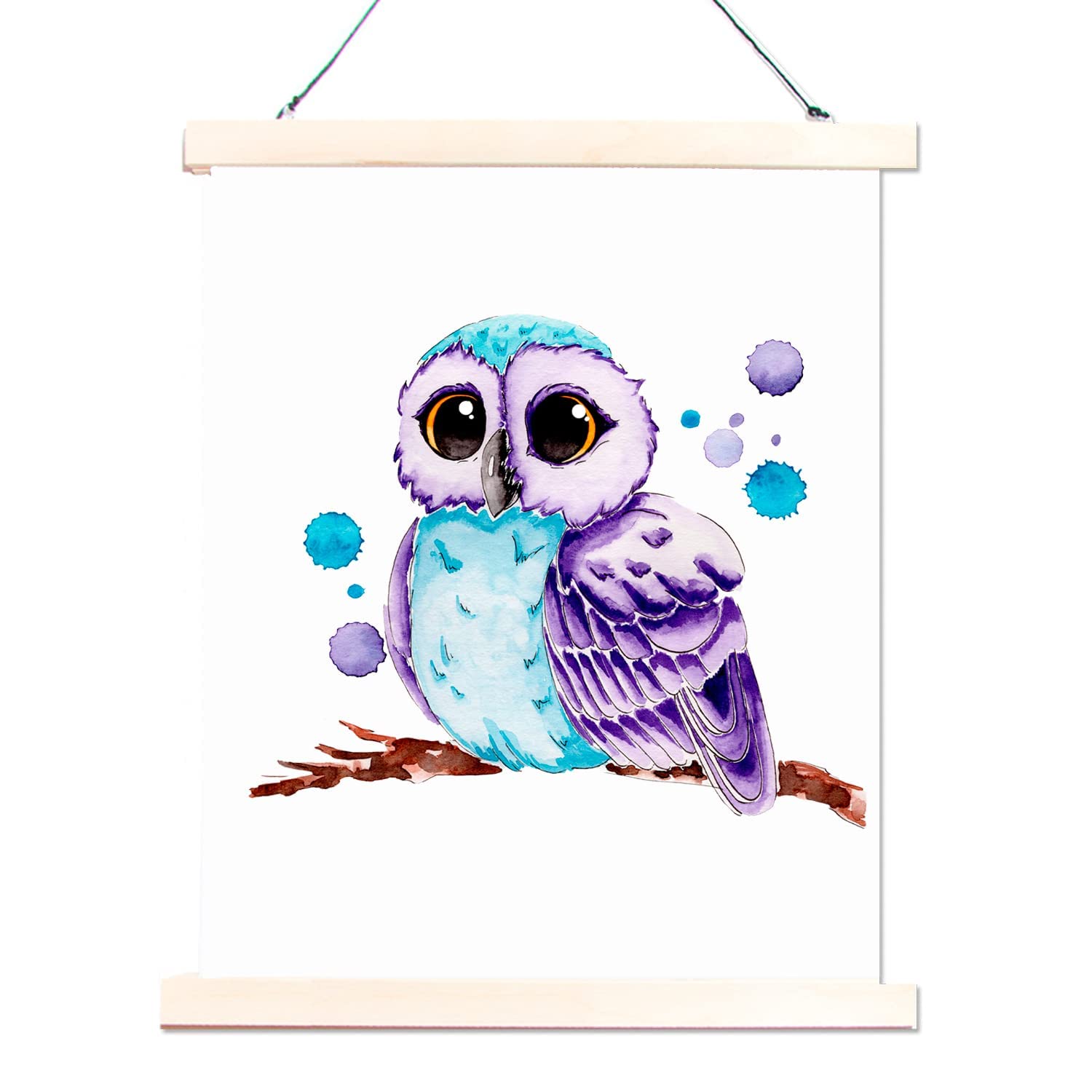Baby Owl Wall Art Print by Pop Pigments. Kids Wall [...]