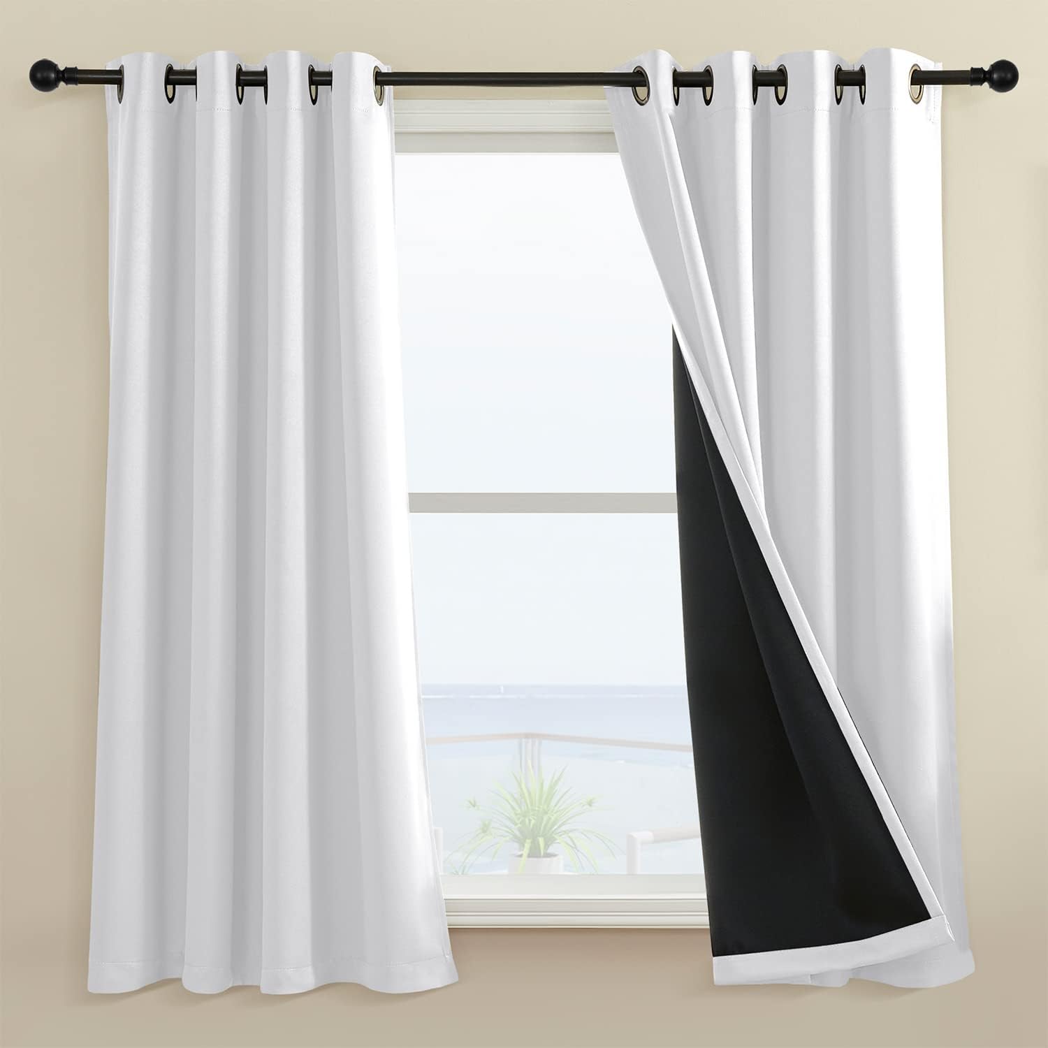 100% Blackout Curtain 2 Panels, Heat and Full Light [...]
