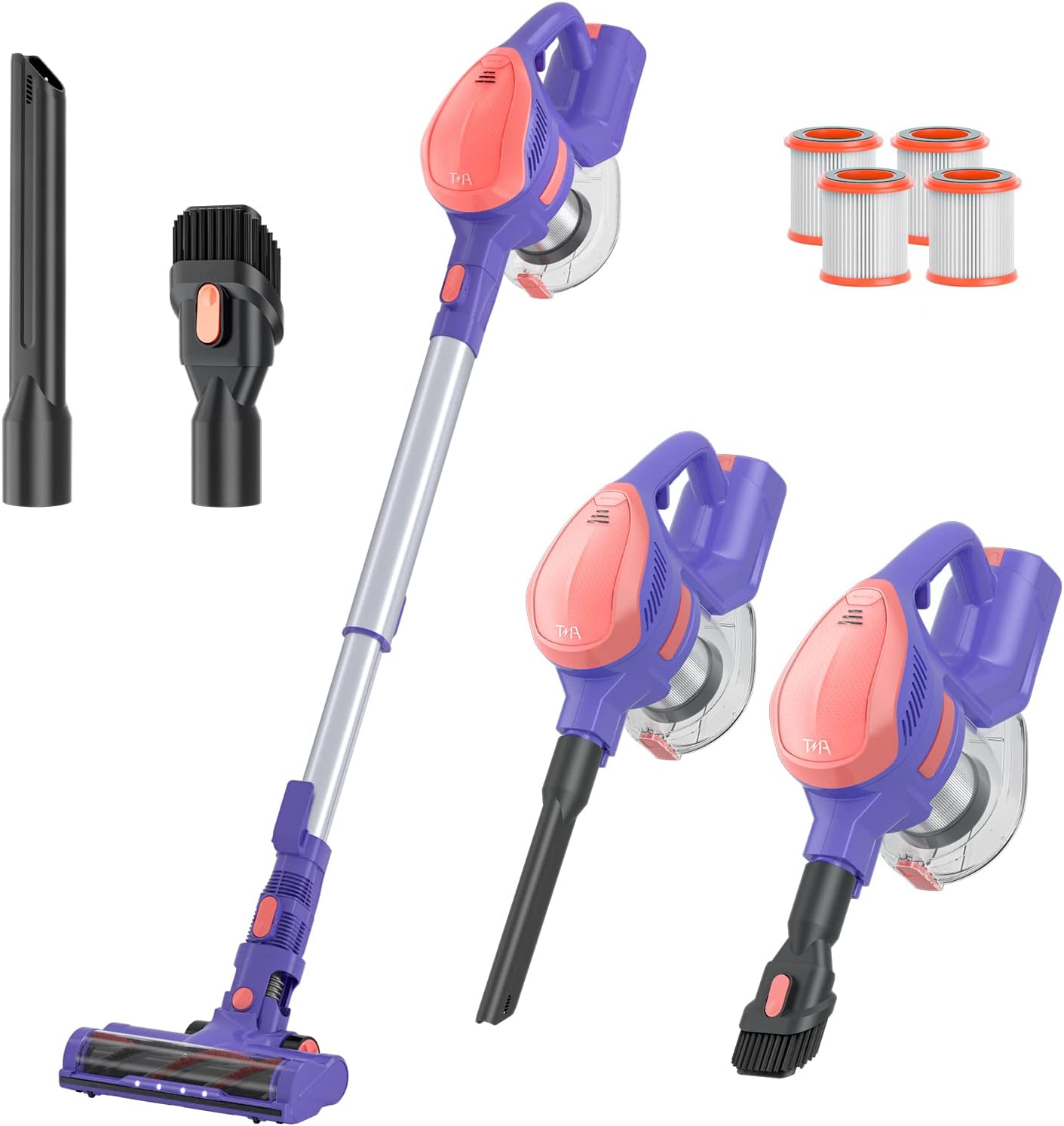 TMA Cordless Vacuum Cleaner, 6 in 1 Stick Vacuum [...]