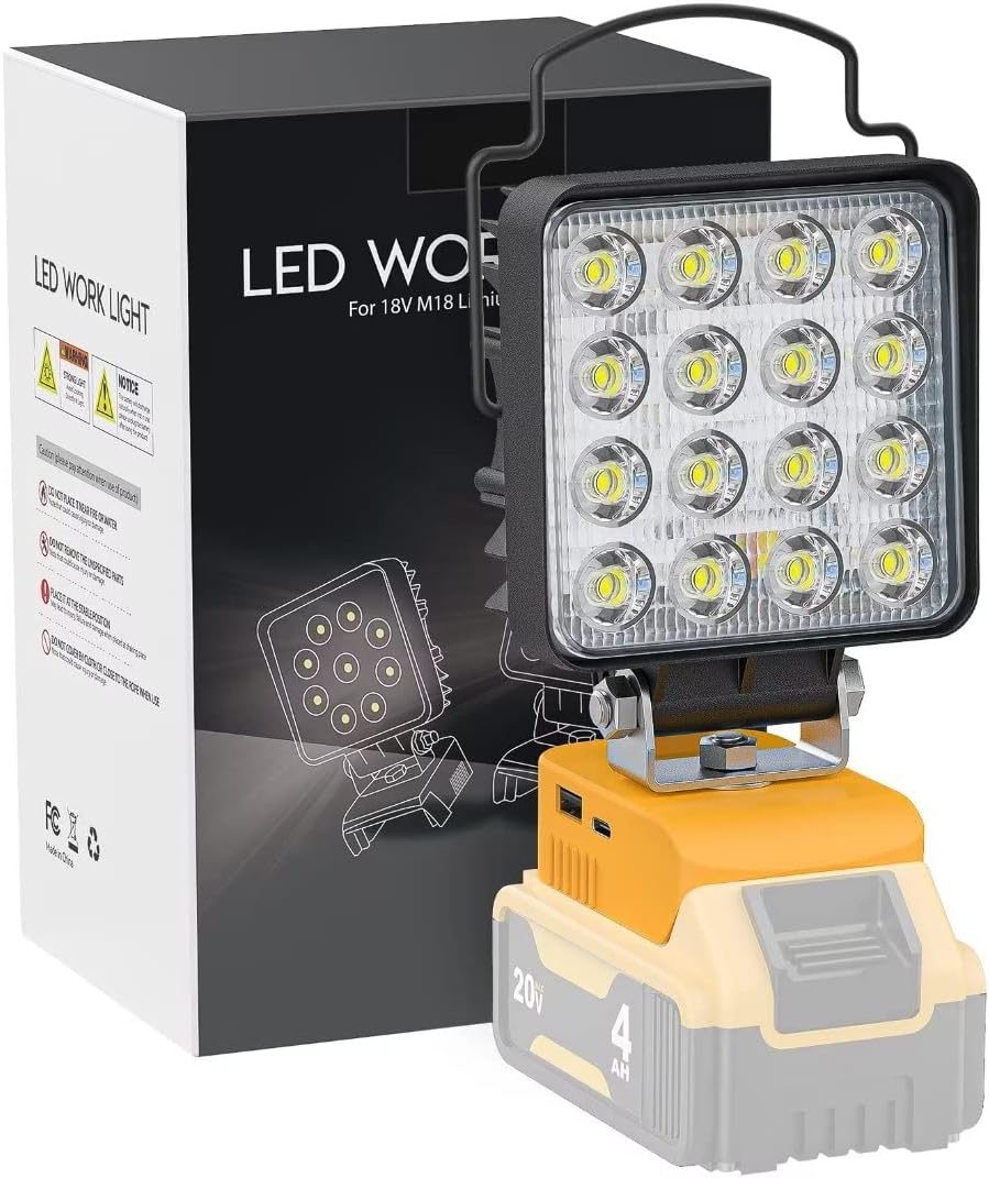 LIVOWALNY Cordless 20V Max LED Work Light for Dewalt [...]